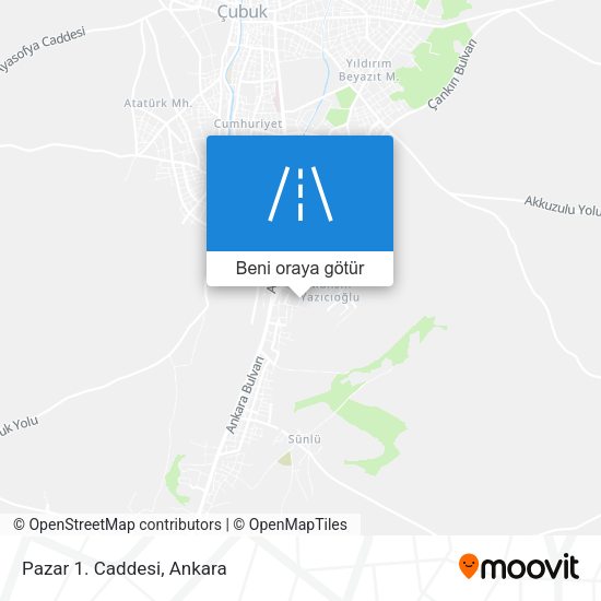 Pazar 1. Caddesi harita