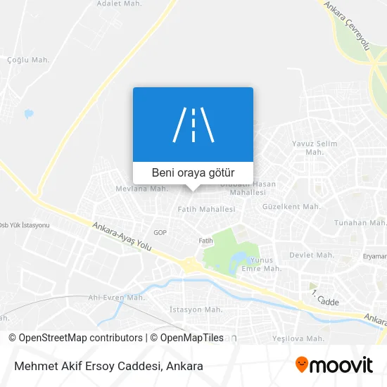 Mehmet Akif Ersoy Caddesi harita