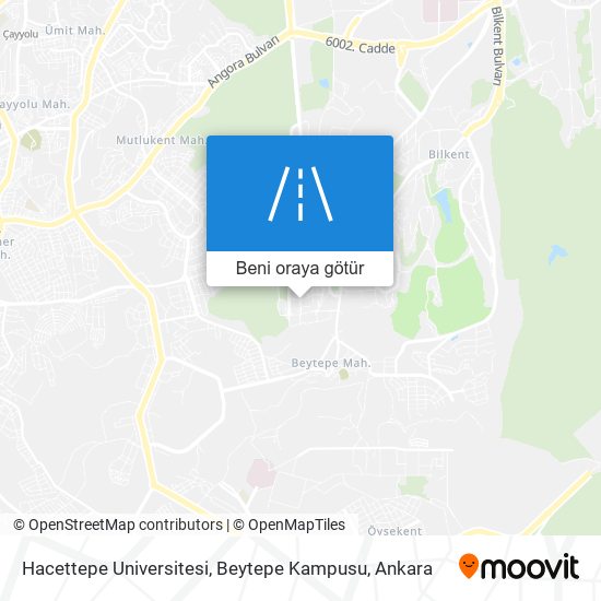 Hacettepe Universitesi, Beytepe Kampusu harita