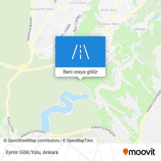 Eymir Gölü Yolu harita