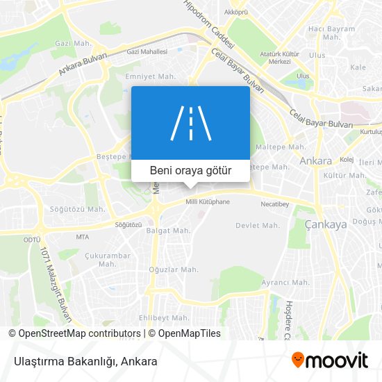 Ulaştırma Bakanlığı harita