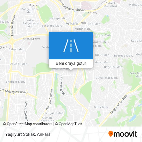 Yeşilyurt Sokak harita