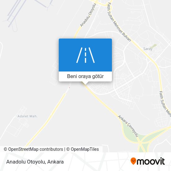 Anadolu Otoyolu harita