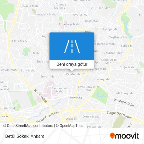 Betül Sokak harita