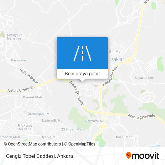 Cengiz Topel Caddesi harita