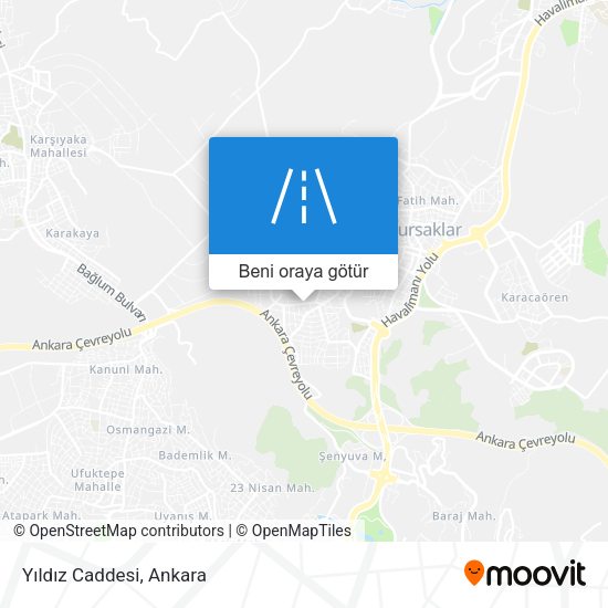 Yıldız Caddesi harita