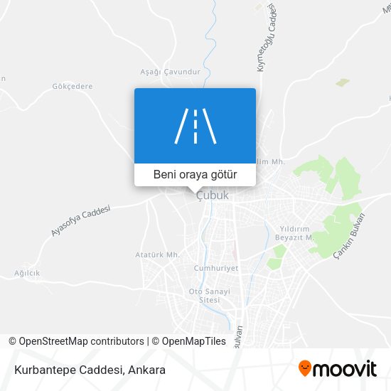 Kurbantepe Caddesi harita