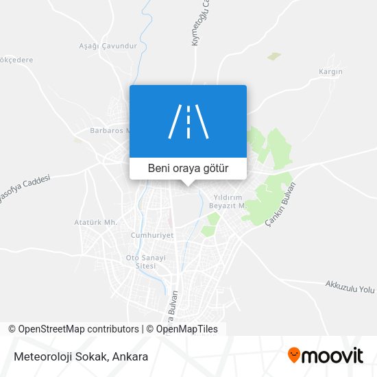 Meteoroloji Sokak harita