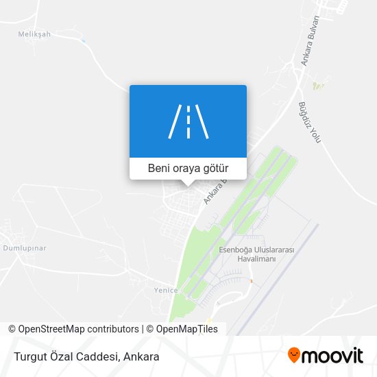 Turgut Özal Caddesi harita