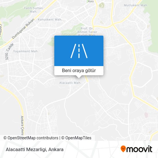 Alacaatti Mezarligi harita