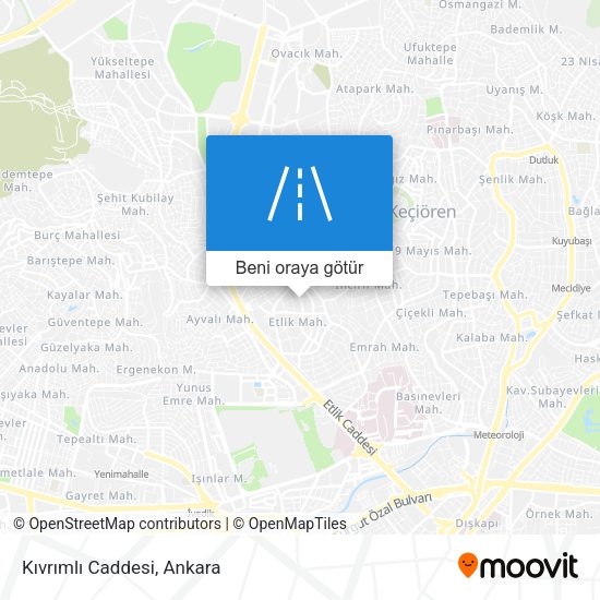 Kıvrımlı Caddesi harita