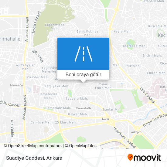 Suadiye Caddesi harita