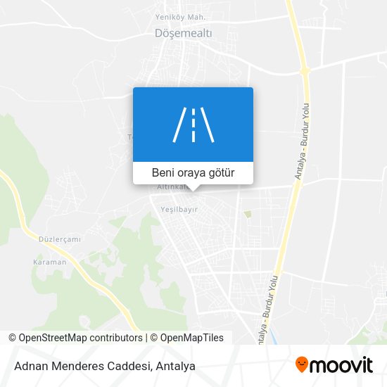 Adnan Menderes Caddesi harita