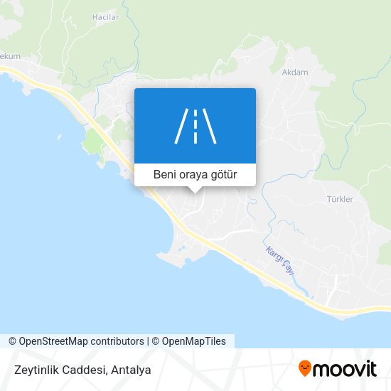 Zeytinlik Caddesi harita