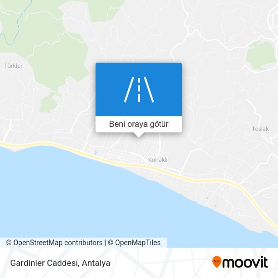 Gardinler Caddesi harita