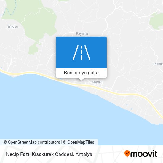 Necip Fazıl Kısakürek Caddesi harita
