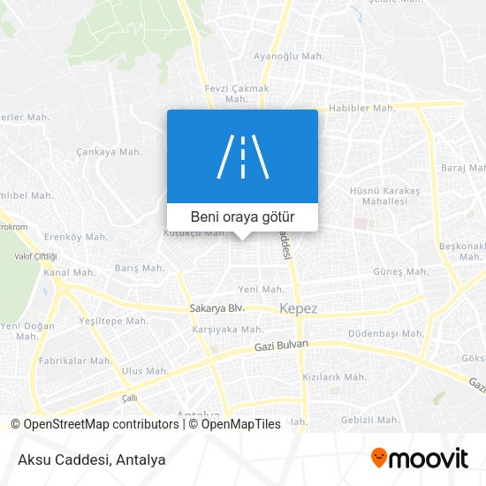 Aksu Caddesi harita