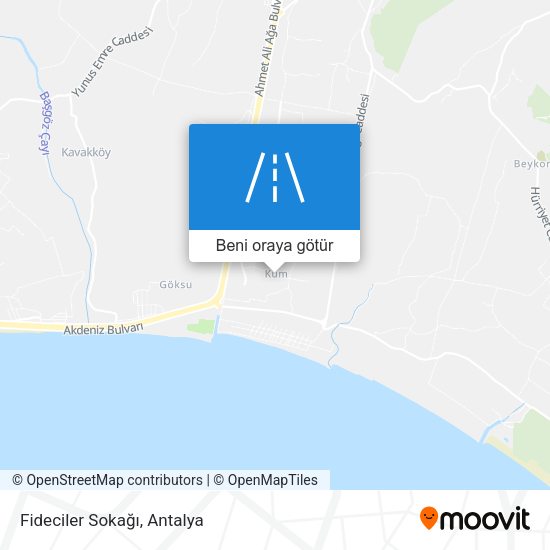 Fideciler Sokağı harita