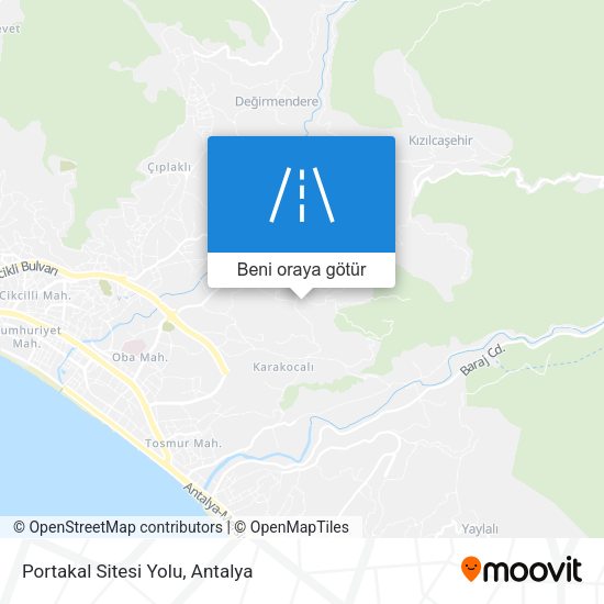Portakal Sitesi Yolu harita