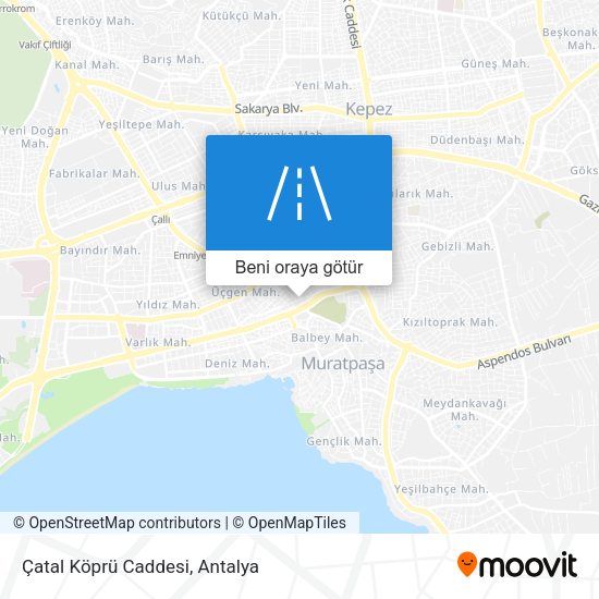 Çatal Köprü Caddesi harita