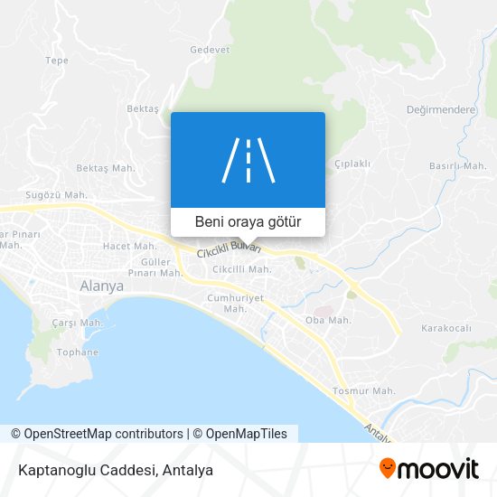 Kaptanoglu Caddesi harita