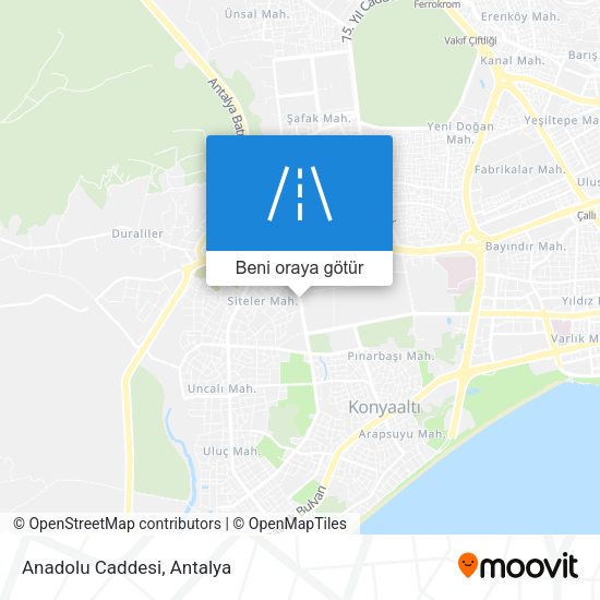 Anadolu Caddesi harita