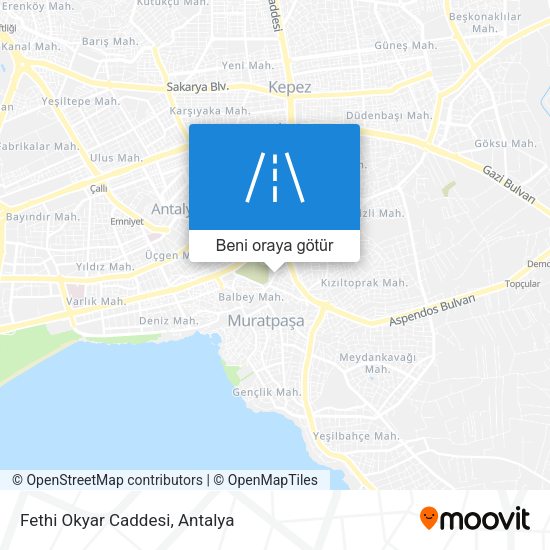 Fethi Okyar Caddesi harita