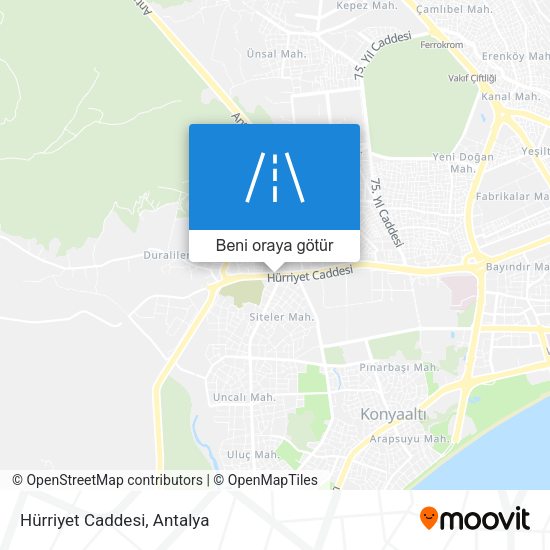 Hürriyet Caddesi harita
