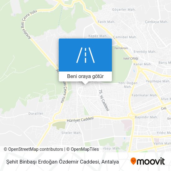 Şehit Binbaşı Erdoğan Özdemir Caddesi harita
