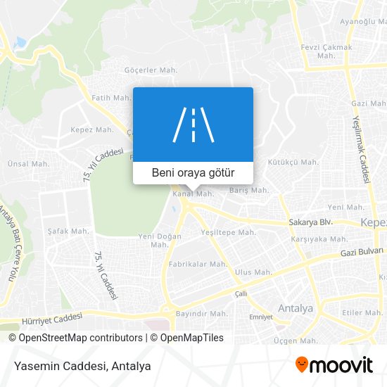 Yasemin Caddesi harita