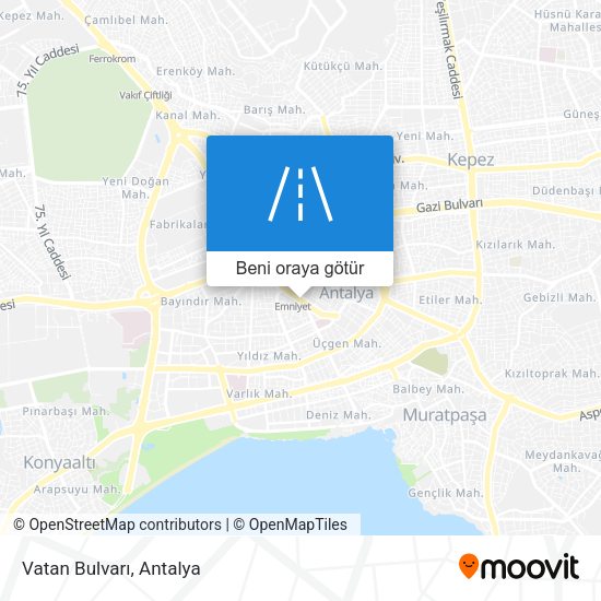 Vatan Bulvarı harita