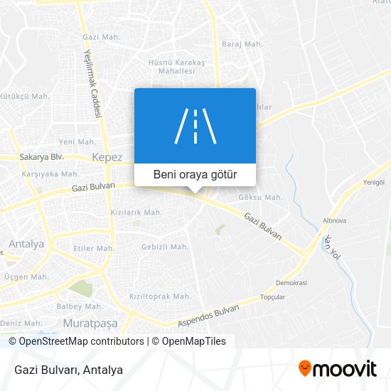 Gazi Bulvarı harita