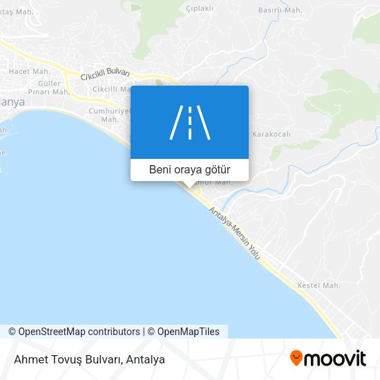 Ahmet Tovuş Bulvarı harita
