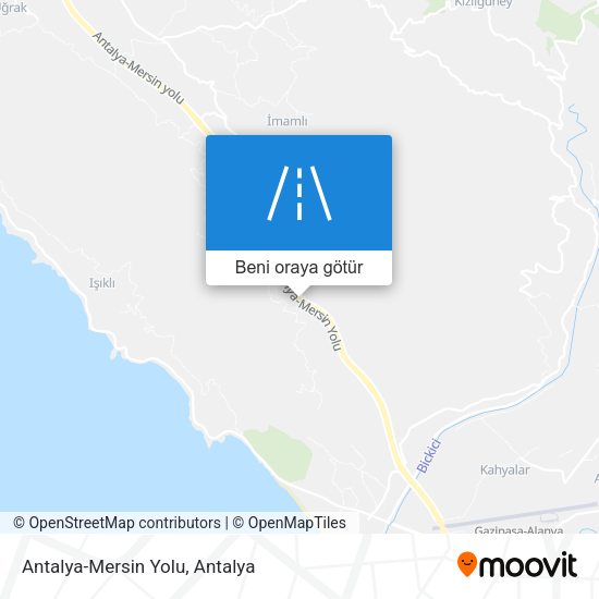 Antalya-Mersin Yolu harita
