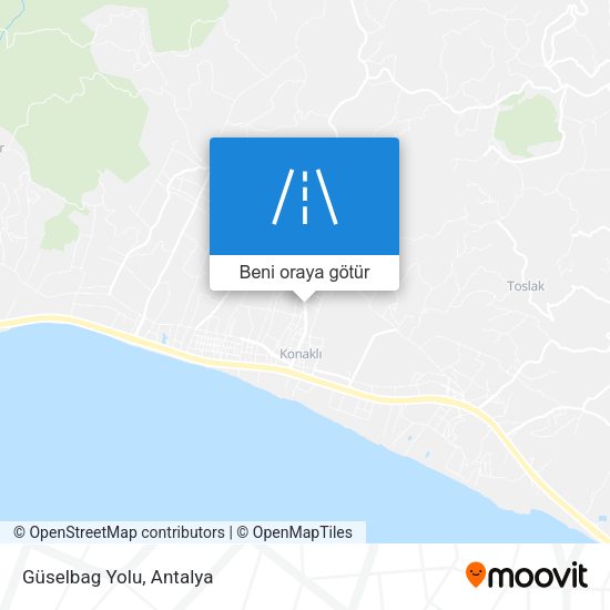 Güselbag Yolu harita