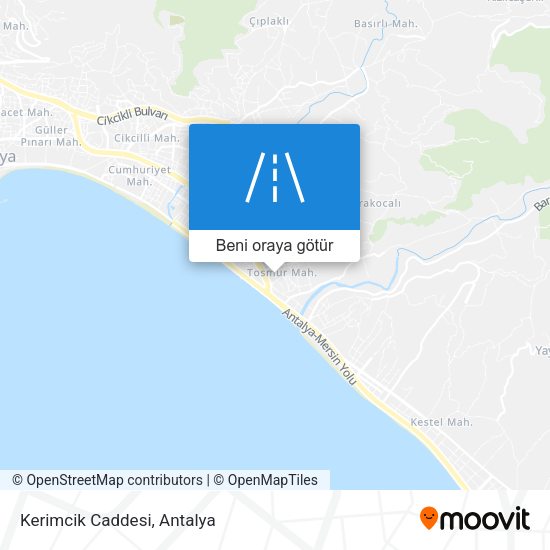 Kerimcik Caddesi harita