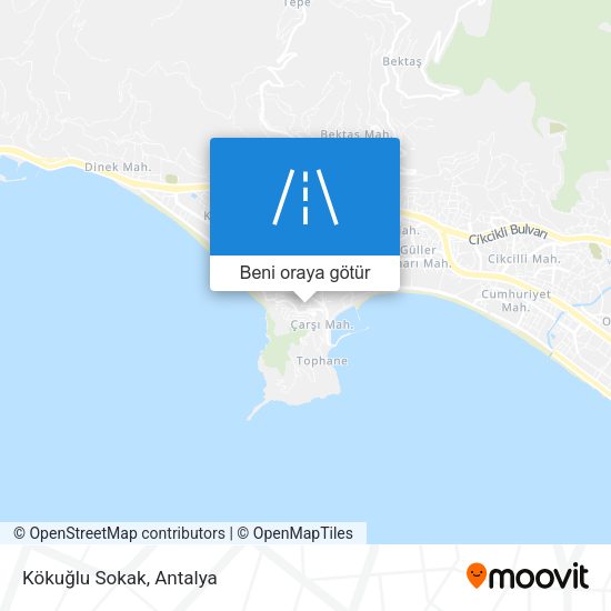 Kökuğlu Sokak harita