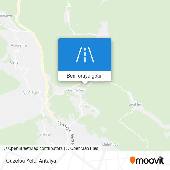 Güzelsu Yolu harita