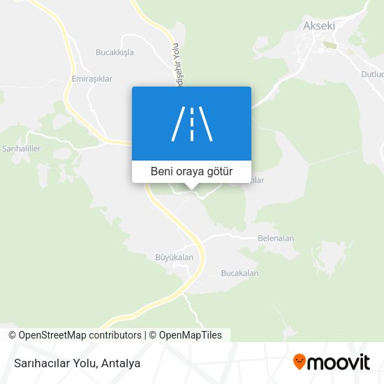 Sarıhacılar Yolu harita