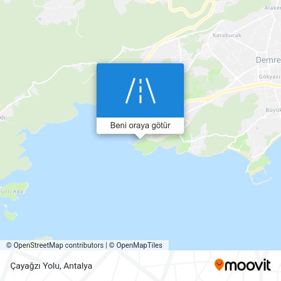 Çayağzı Yolu harita