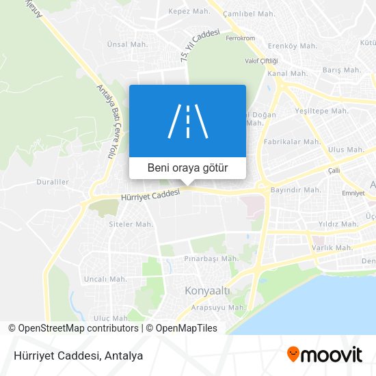 Hürriyet Caddesi harita