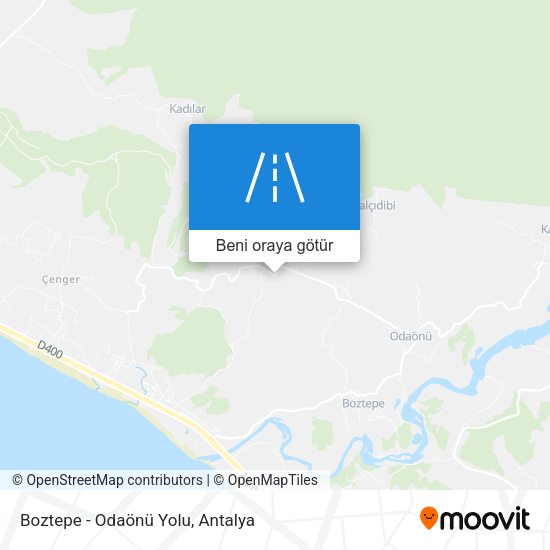 Boztepe - Odaönü Yolu harita