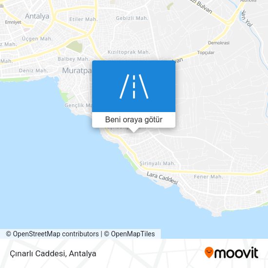 Çınarlı Caddesi harita