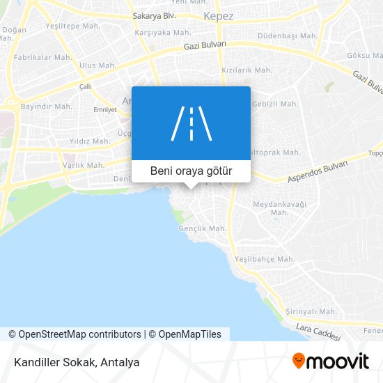 Kandiller Sokak harita