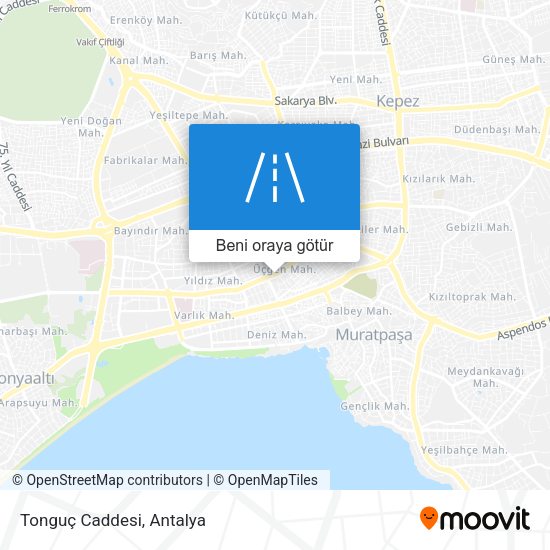 Tonguç Caddesi harita