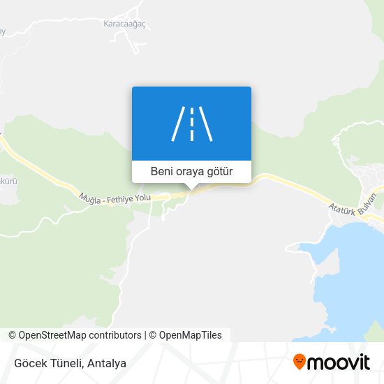 Göcek Tüneli harita