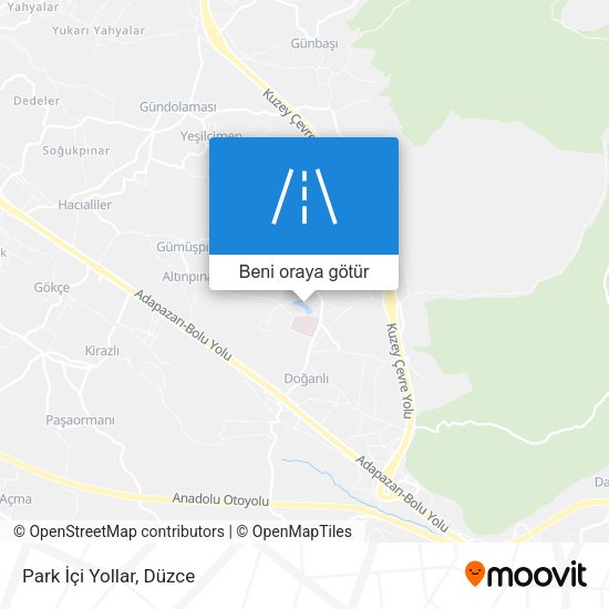 Park İçi Yollar harita
