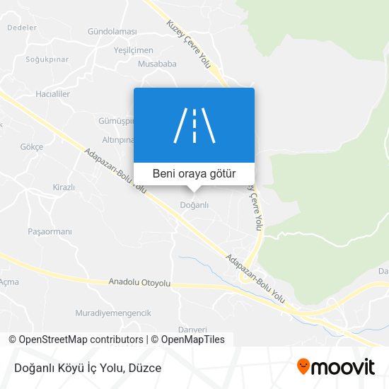 Doğanlı Köyü İç Yolu harita