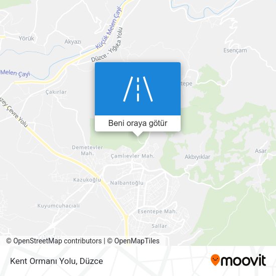 Kent Ormanı Yolu harita