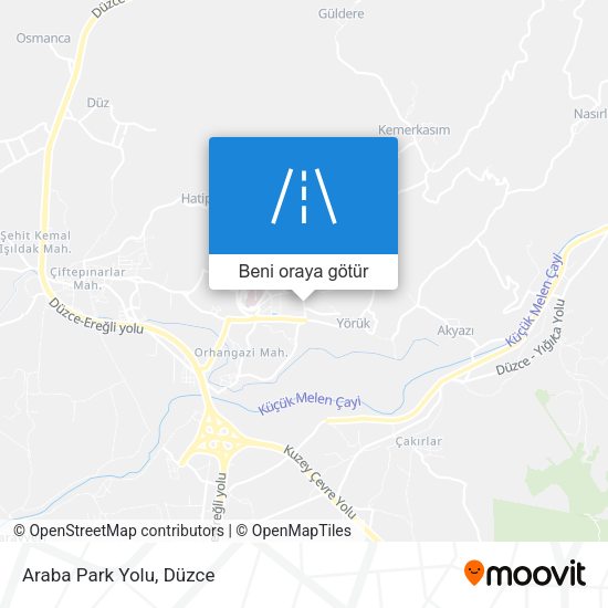 Araba Park Yolu harita